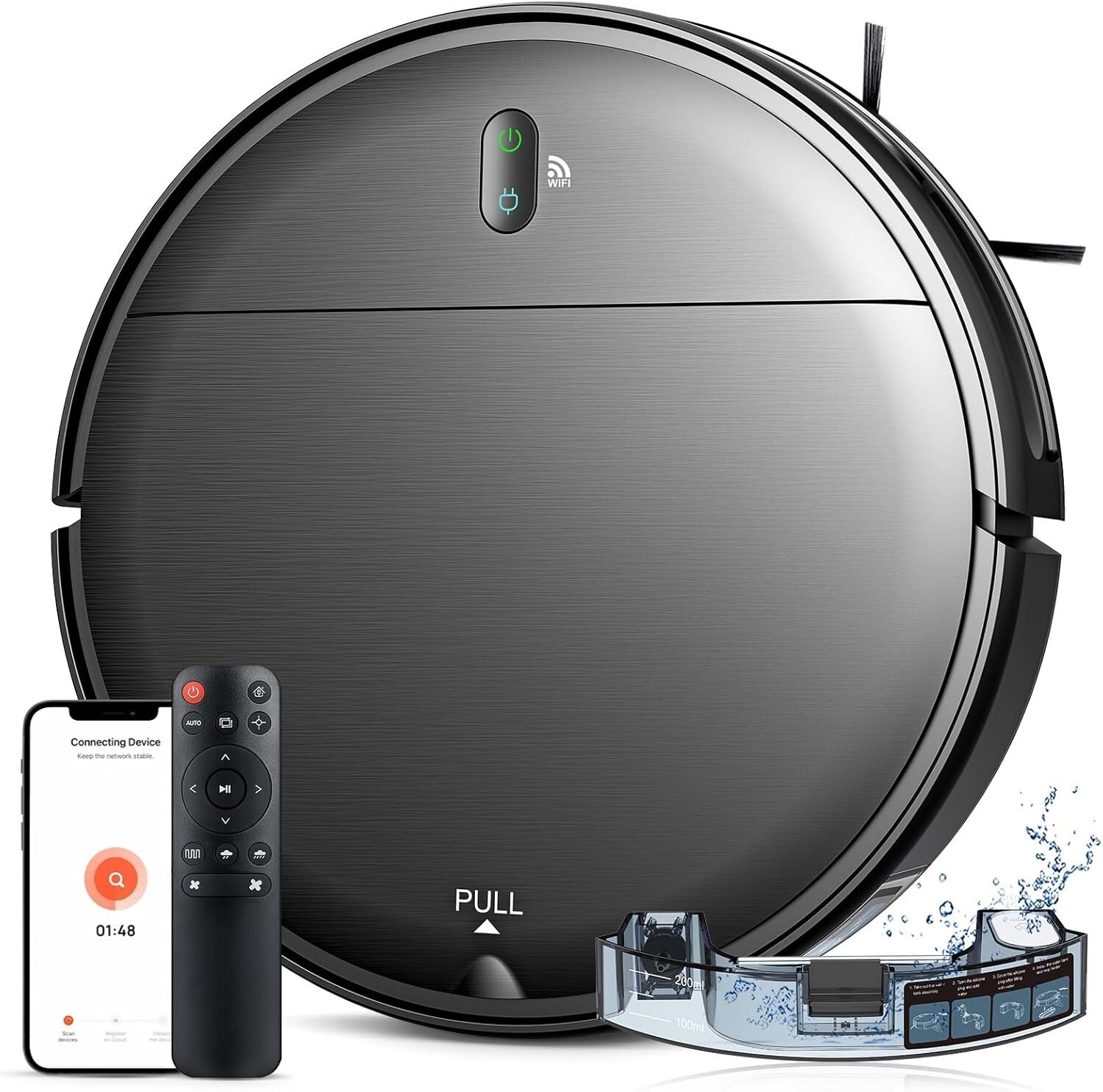 MAMNV Robot Vacuum and Mop Combo,WiFi/App, Robotic Vacuum Cleaner BR151