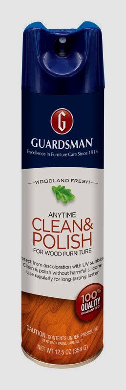 GUARDSMAN Anytime Clean & Polish Protects Wood Furniture Woodland Fresh 12.5oz