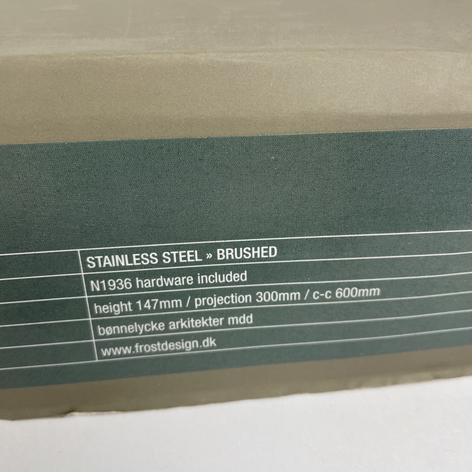FROST Nova 2 Wardrobe shelf 1 Brushed Stainless Steel 147mm x 300mm x 600mm