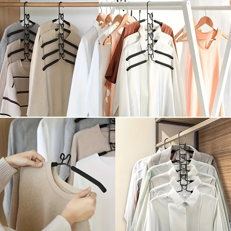 Magic Pants Hangers Space Saving 4 Pack For Closet Multiple Layers Multifunction