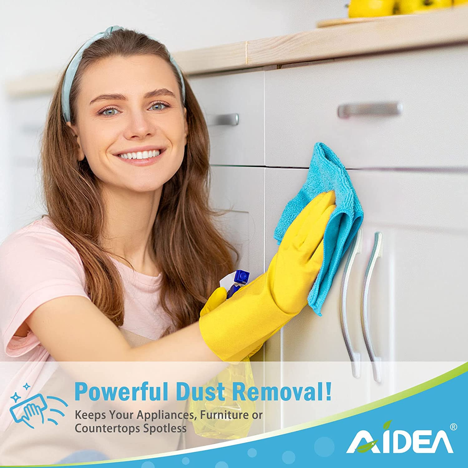 AIDEA Microfiber Cleaning Cloth-100Pk, Soft Microfiber Towels for Cars, Absorben