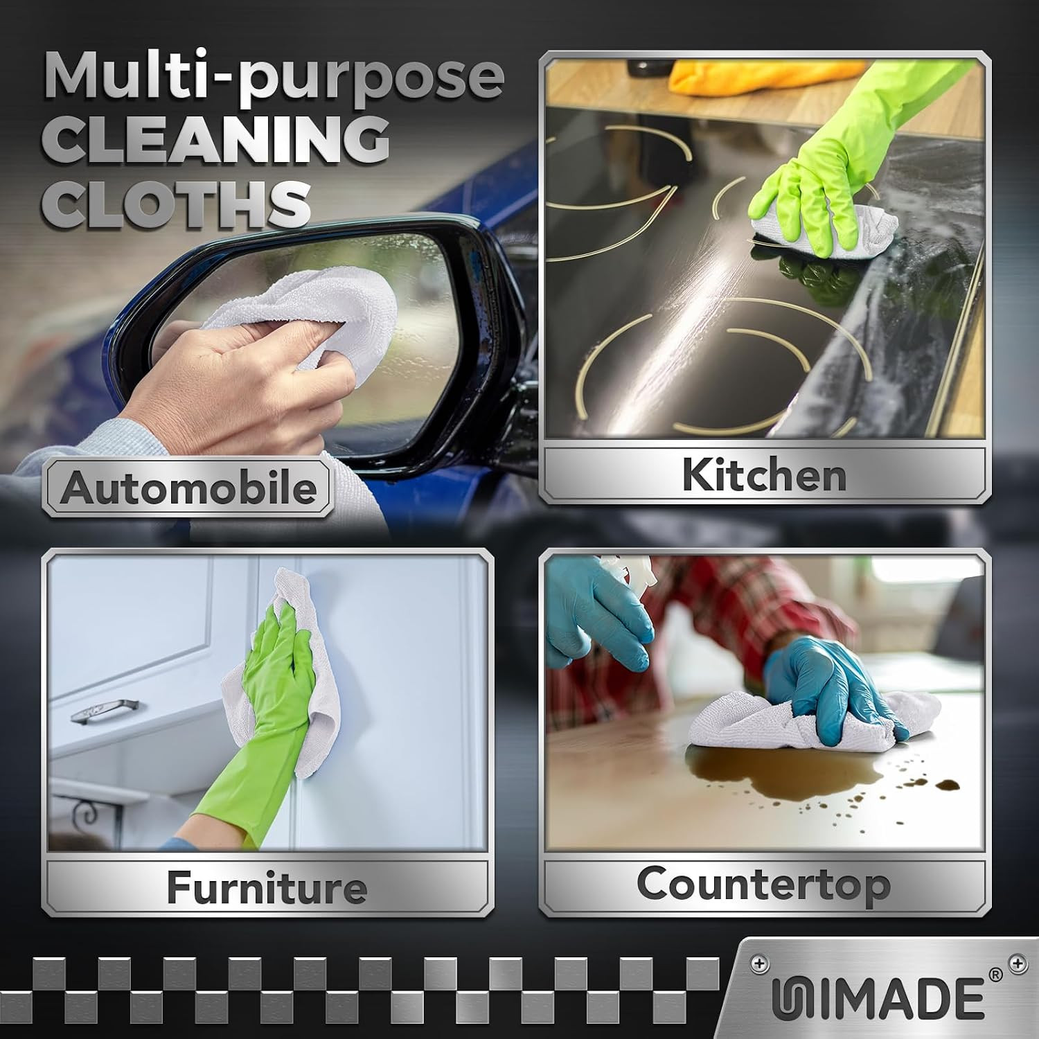 Shop Towels, 400 Pack Commercial Grade Work Rags Microfiber Towels | for Cars Cl