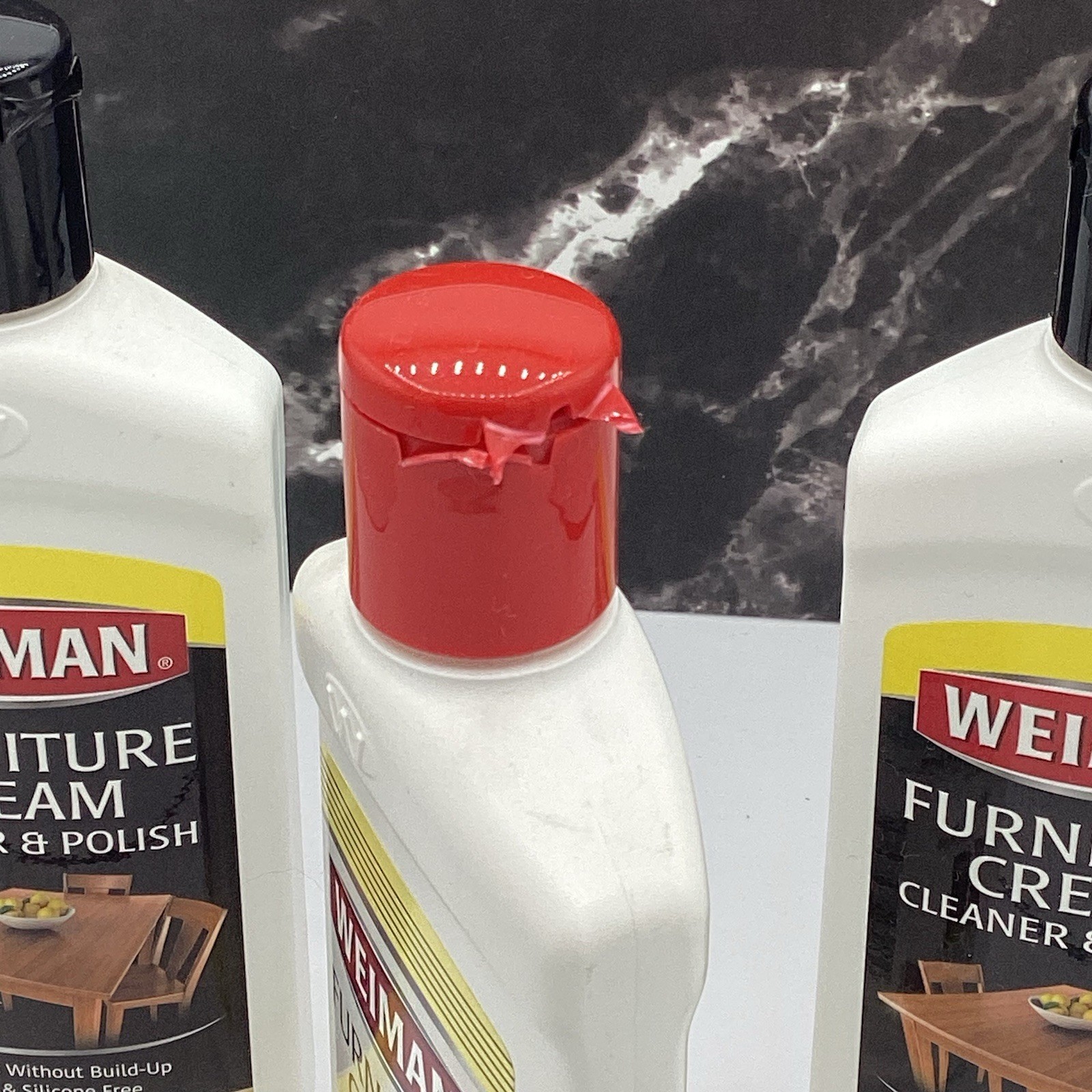 Weiman Furniture Cream Cleaner Polish (3 pack)- CRACKED LIDS (Read Description)