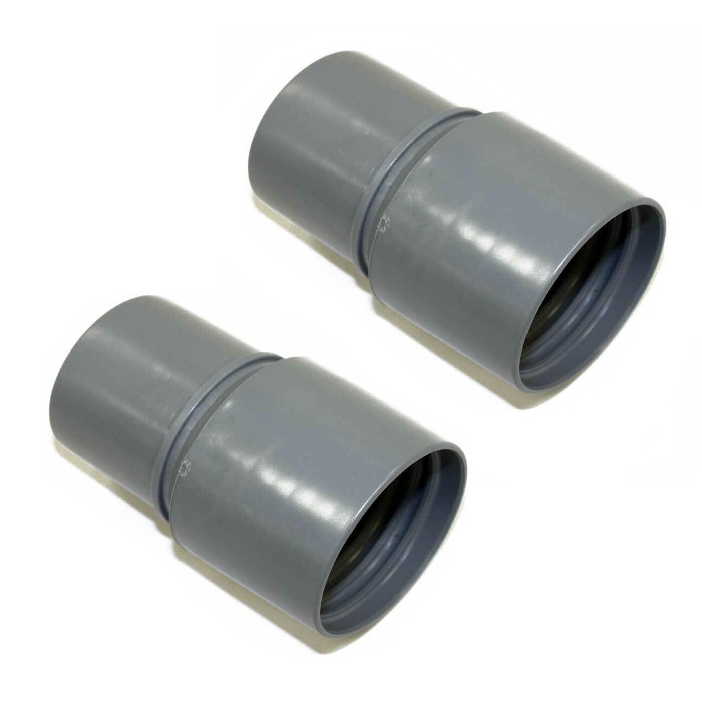 (2) Fits For Fit All Commercial Vac 2” Gray Crushproof Hose End 3100380