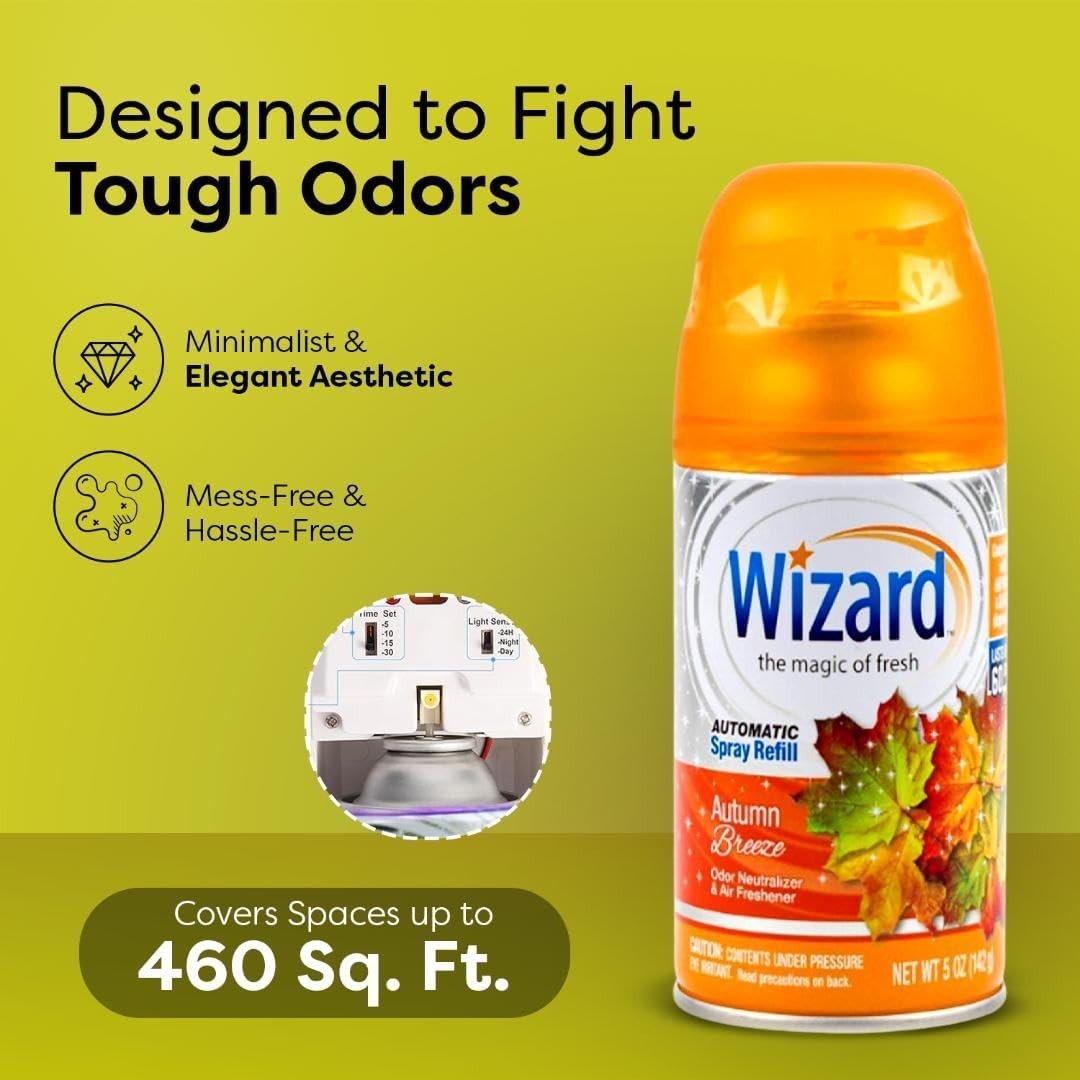 12 WIZARD Automatic Spray Refills – 5 oz (Autumn Breeze)
