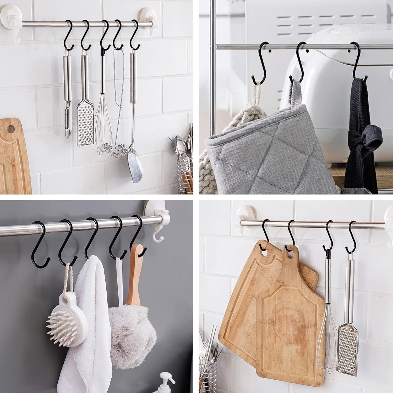 30Pack 2.7-inch one-piece S-Shaped Hooks, Used for Hanging, Pot Rack Metal Fr…