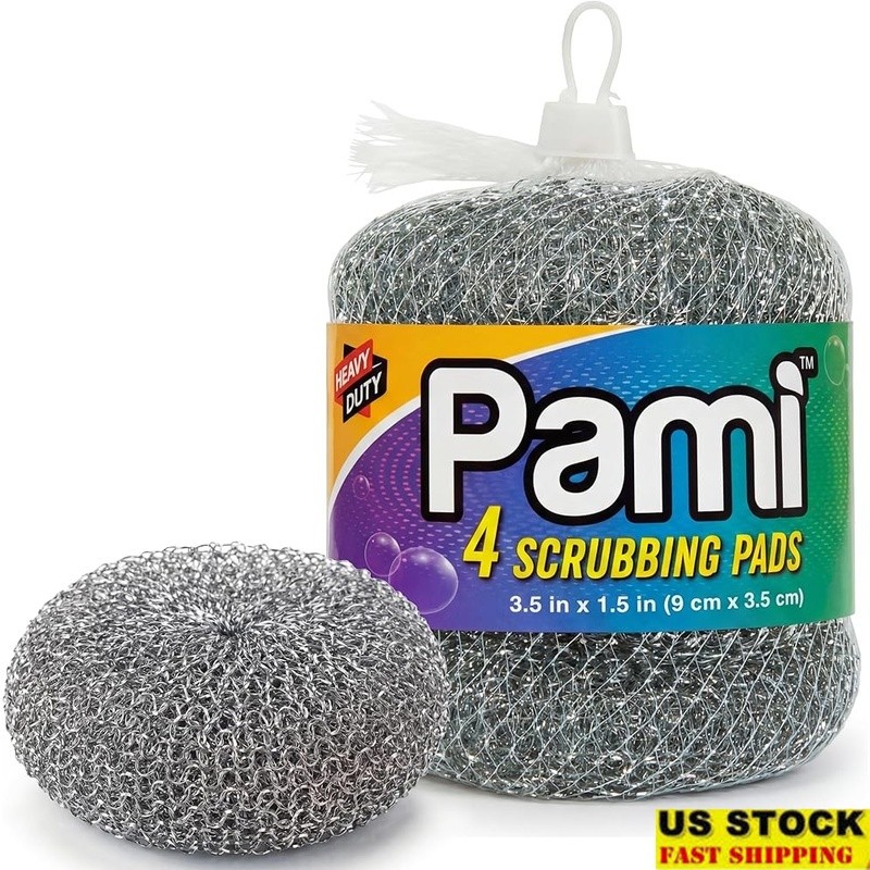 Heavy Duty Stainless Steel Scrubbing Pads Kitchen Cookware Grills Tiles Cleaning