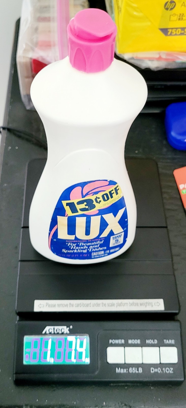 Vintage Lever LUX Mild Dishwashing Liquid 22 oz 1980s Dishwash Soap 13 Cents NEW
