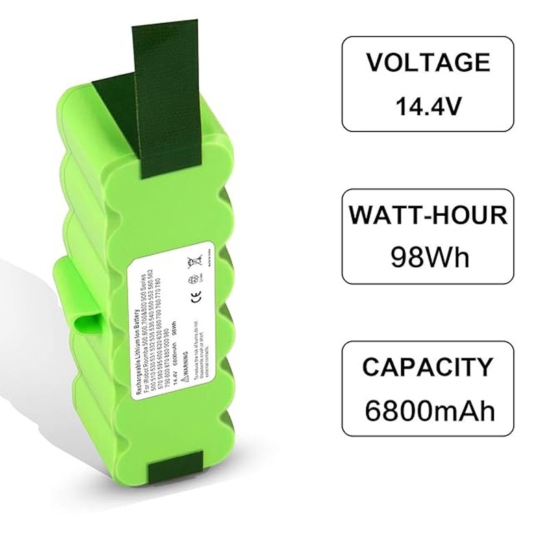 14.4V Li-ion / Ni-Mh Battery Replace for iRobot Roomba 500 600 700 800 Series