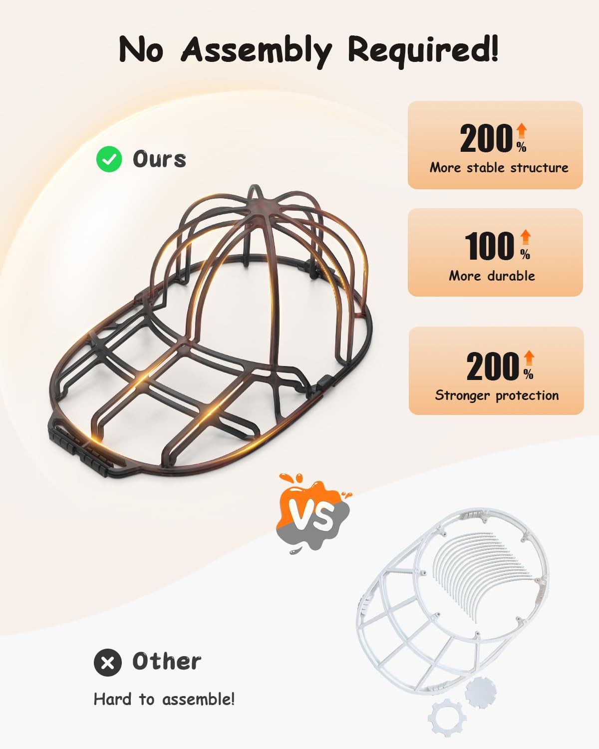 XQXA Hat Washer Cage – No Assembly Needed Hat Cleaner | Perfect Fit for Adult