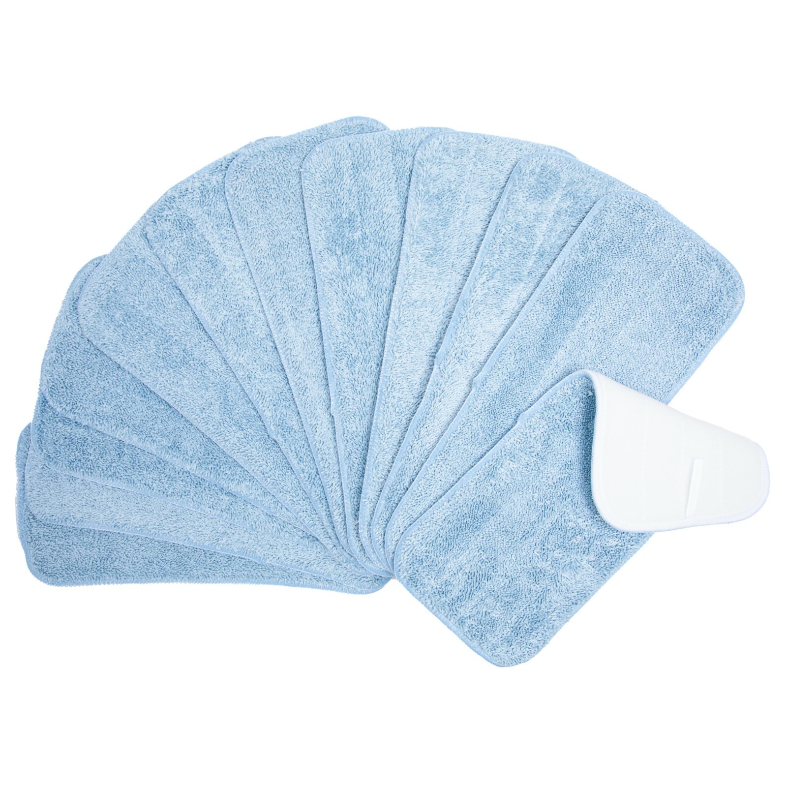 12 Pack of Flat Mop Refill Pads for Dry and Wet Mops, Pad Size & Color Options