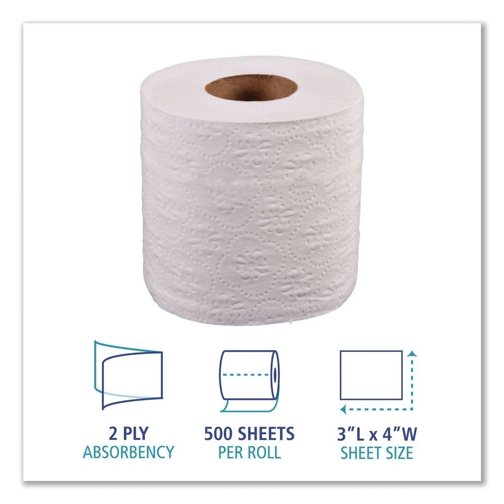 Boardwalk BWK6145 2-Ply Standard Septic Safe 4″ x 3″ Toilet Tissue (96/CT) New