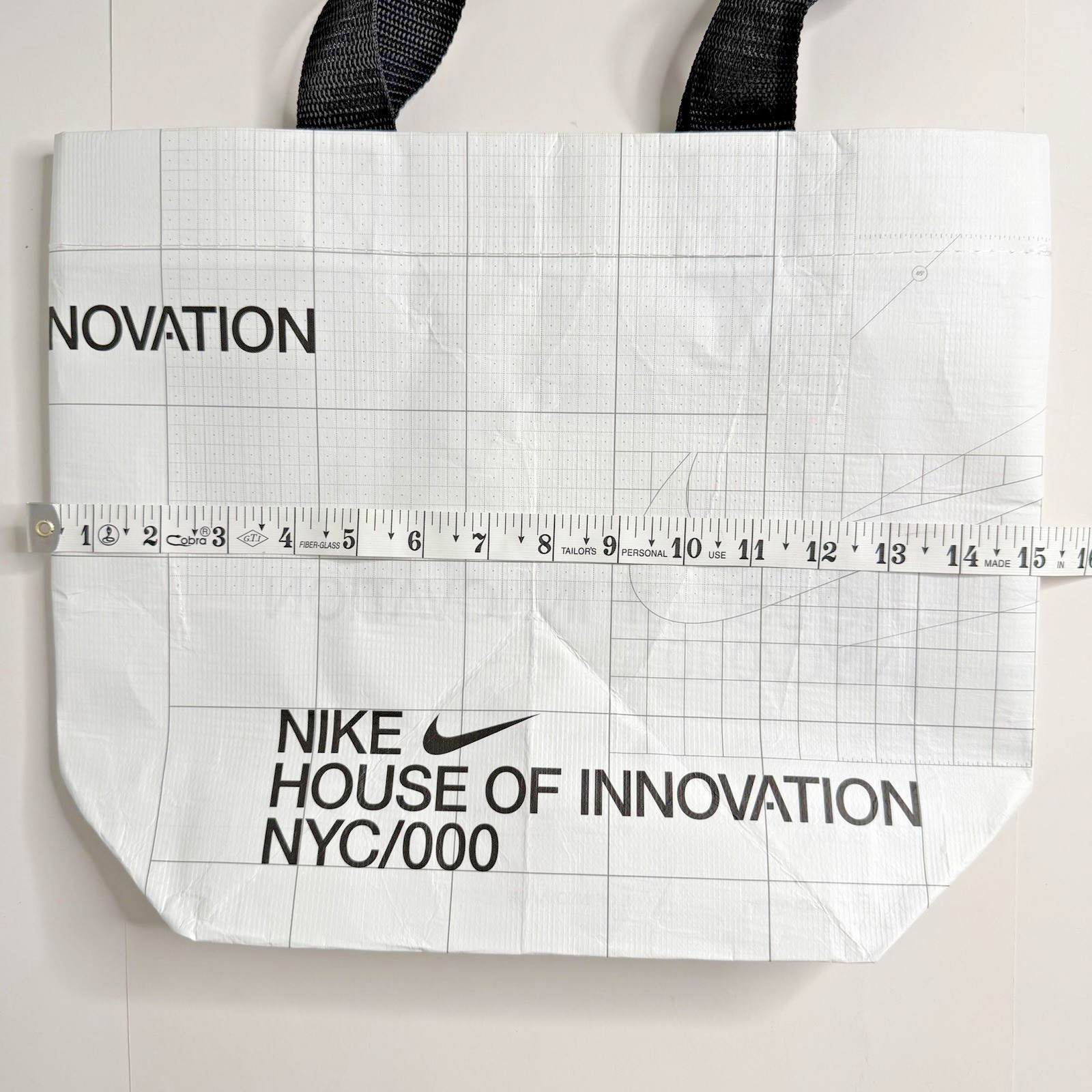 Nike NYC Shopping Tote Bag Reusable Foldable Eco White Small 15″ x 12″ x 5″ New