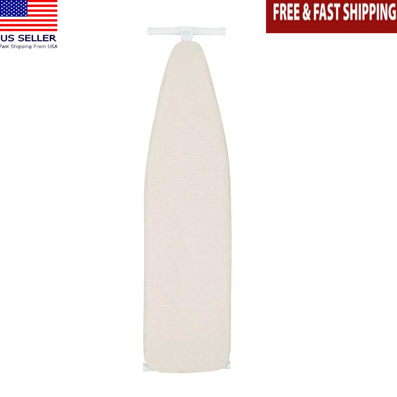 Ironing Board T-Leg Adjustable Height Steel Frame 100% Cotton Cover 53″x14 New