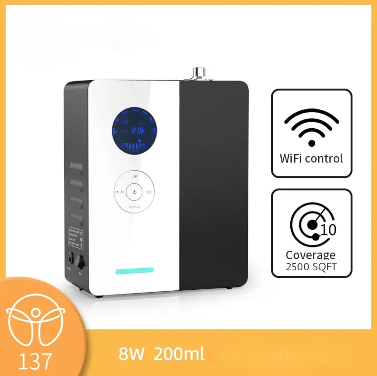 DaVinci360 Scent Diffuser Black & White 200ml / Aroma360 For 1800 Sqft or More
