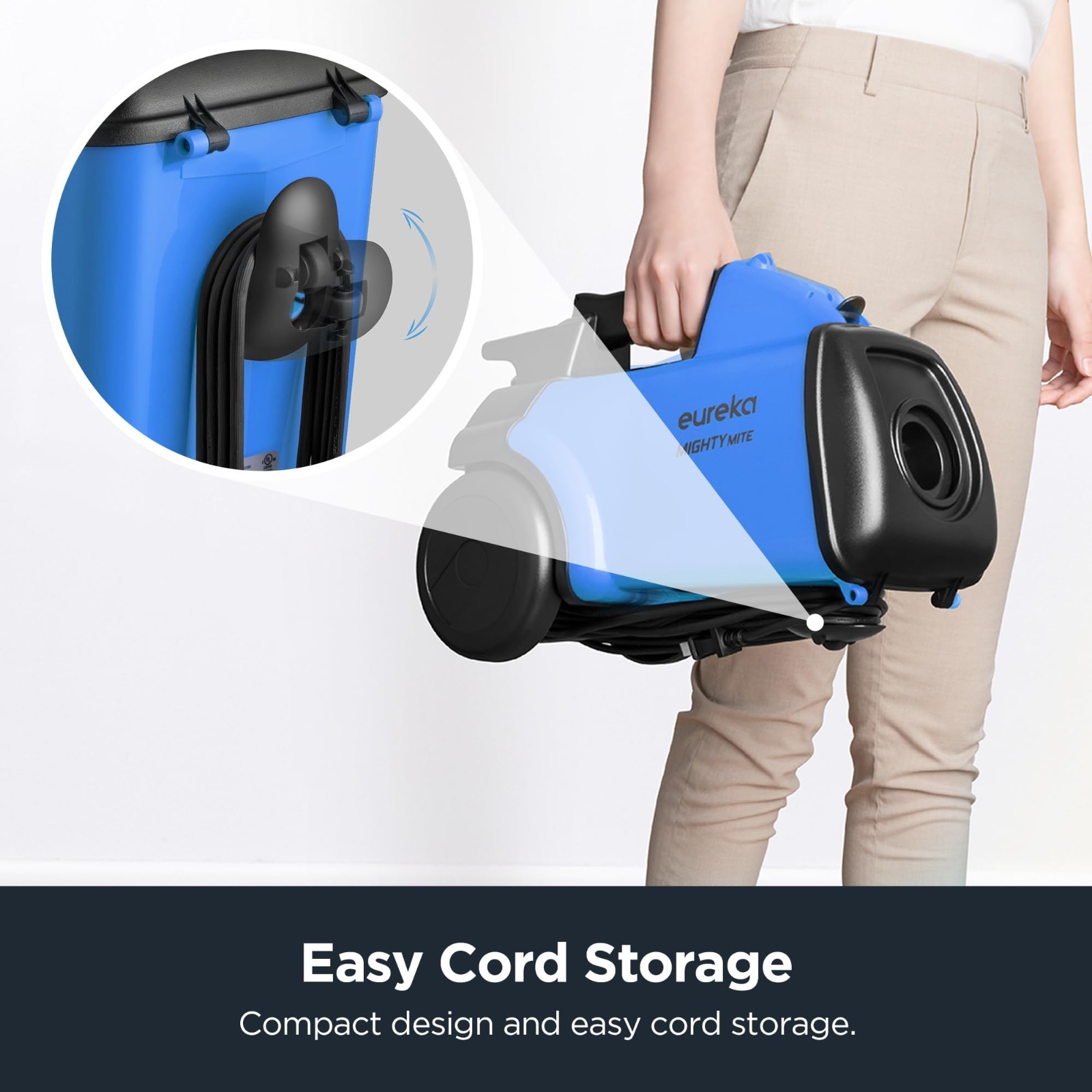Bagged Canister Vacuum Cleaner – Lightweight, Powerful Suction for Home & Pets,
