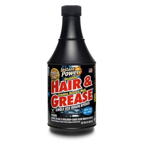 Instant Power 20 oz. Hair and Grease Drain Opener Clog Odorless, Ready to Use