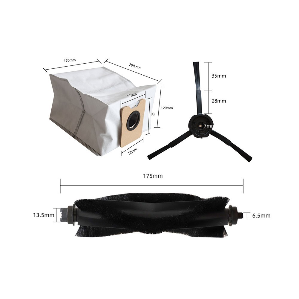 Replacement Parts Robot Vacuum Kit Main Brush Replace Every 2-3 Months
