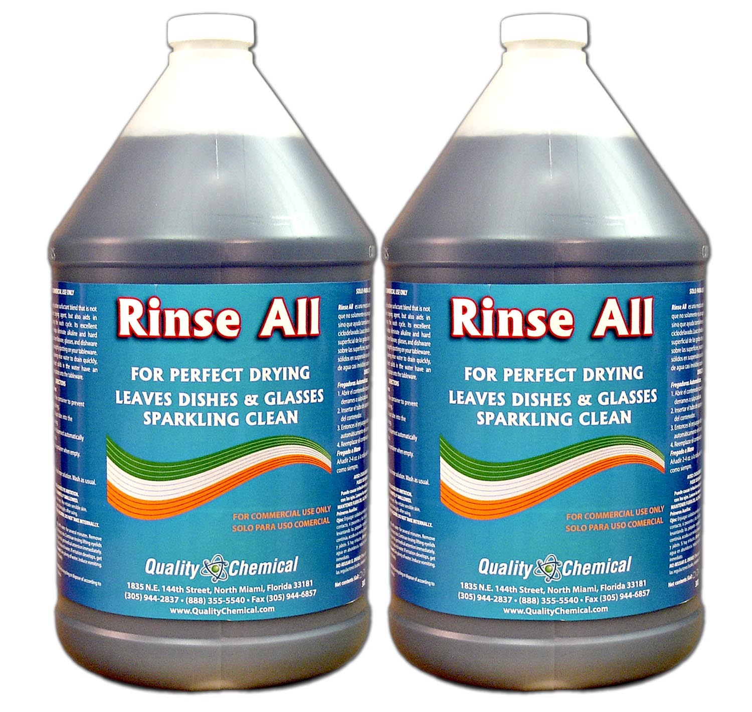 Rinse All / Commercial Industrial Grade Rinse Aid / 2 Gallon case