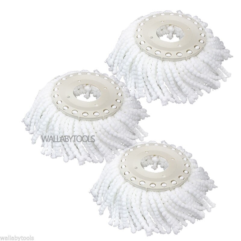 Lot (3) Replacement Microfiber Mop Head Refill for Hurricane 360° Spin Magic Mop