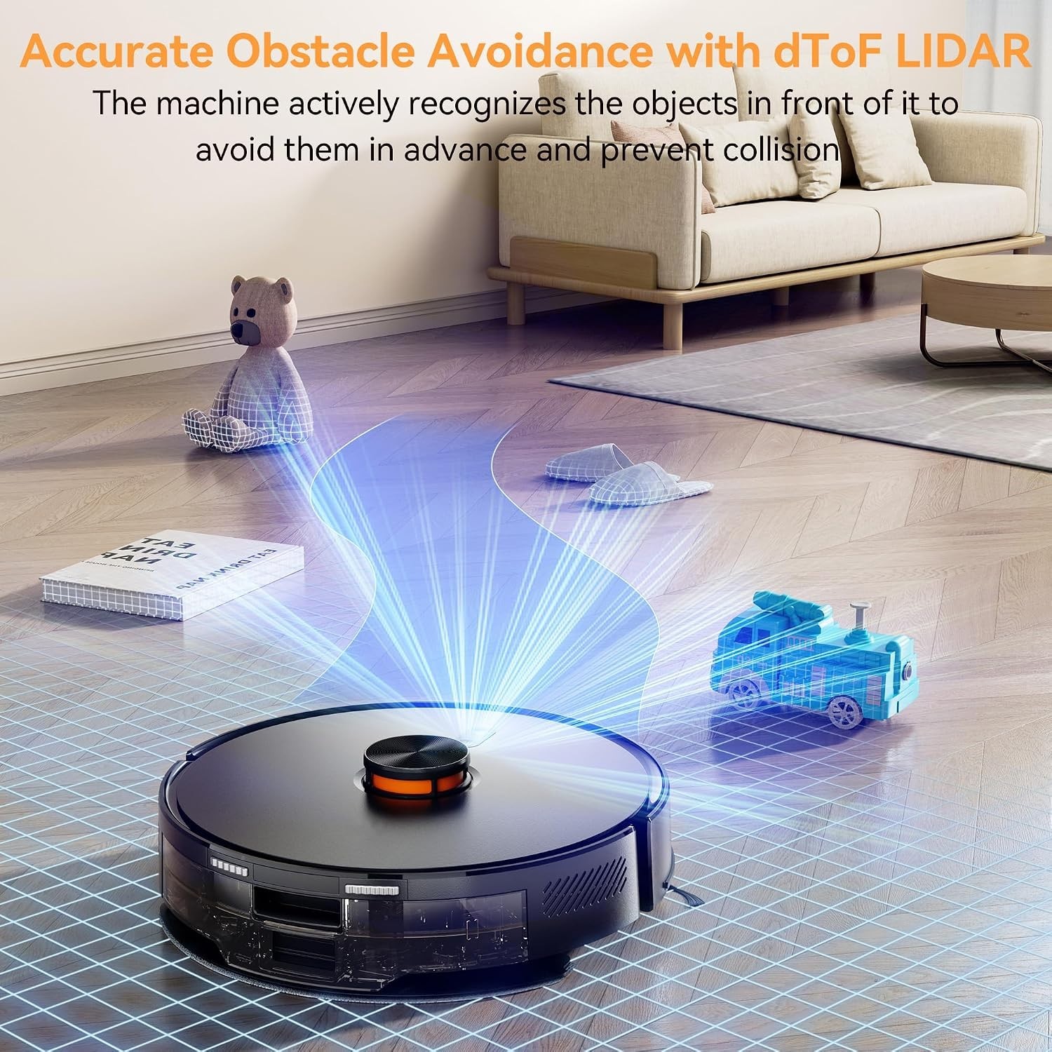 Robot Vacuum Mop Combo 10K Pa Suction 90-Day Self-Emptying App Controlled
