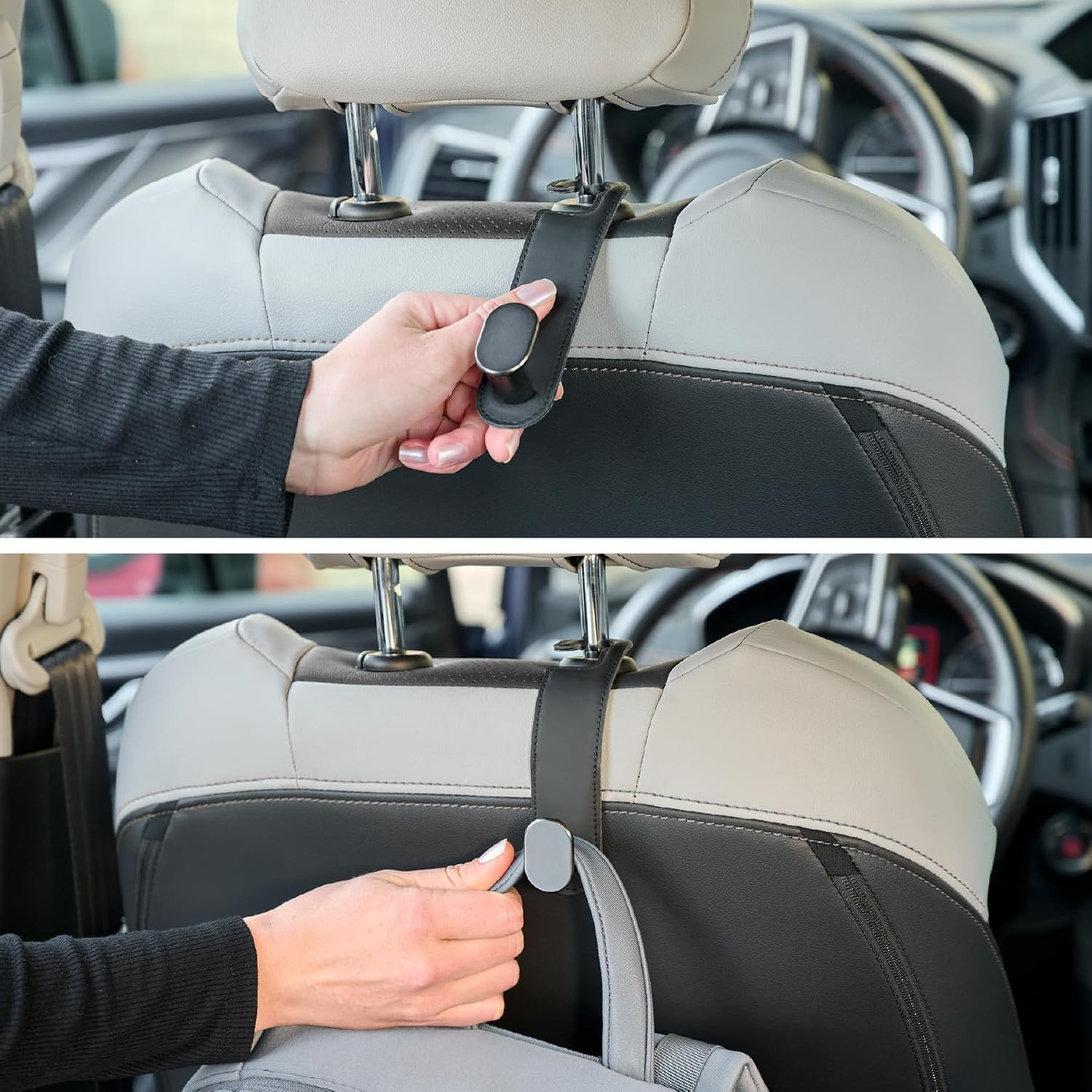 Headrest Hook (2-Pack) – Car Accessories | for Hanging Bags and Purses, Simple S