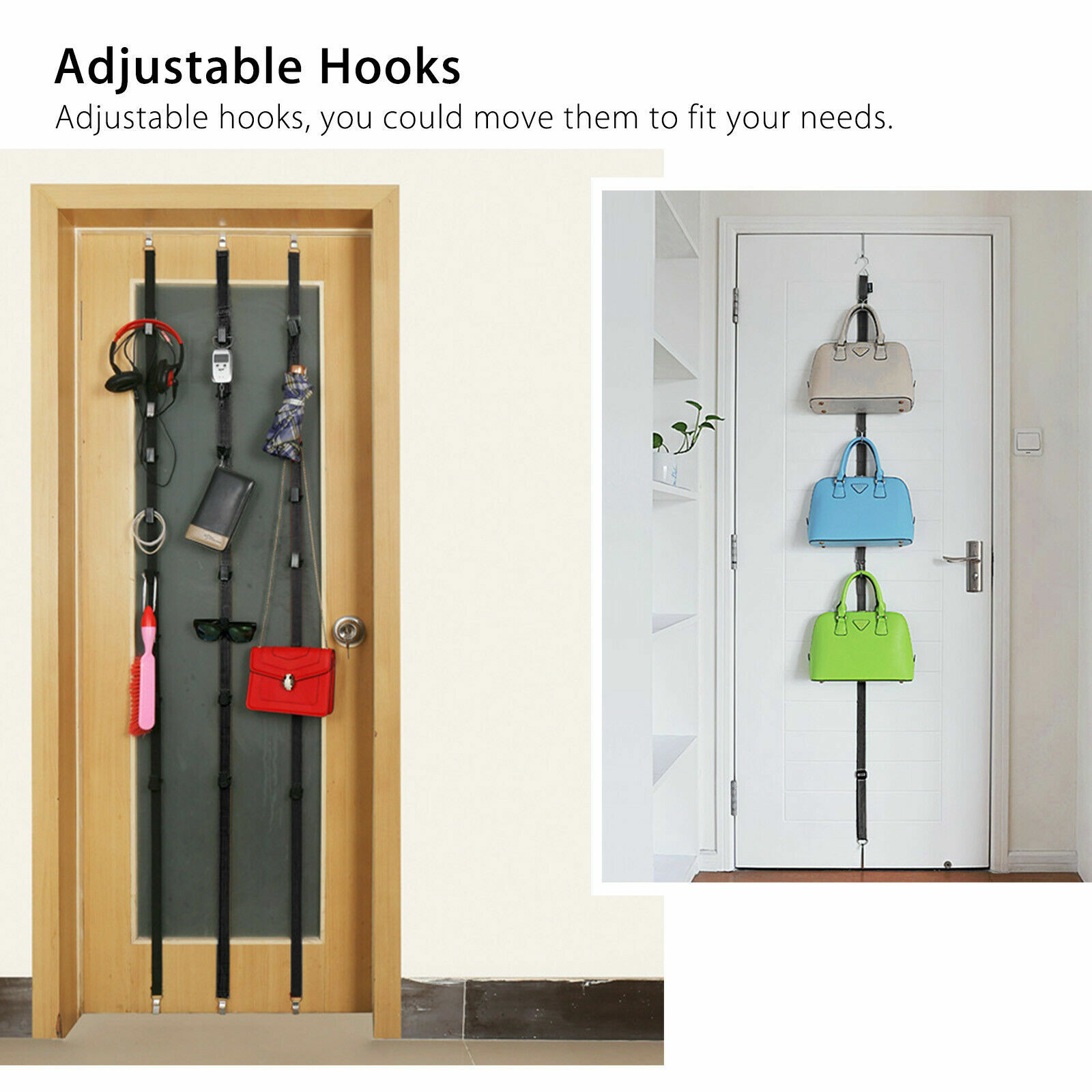2× Cap Rack Closet Hanger Baseball Hat Wall Door Holder Hook Storage Organizer