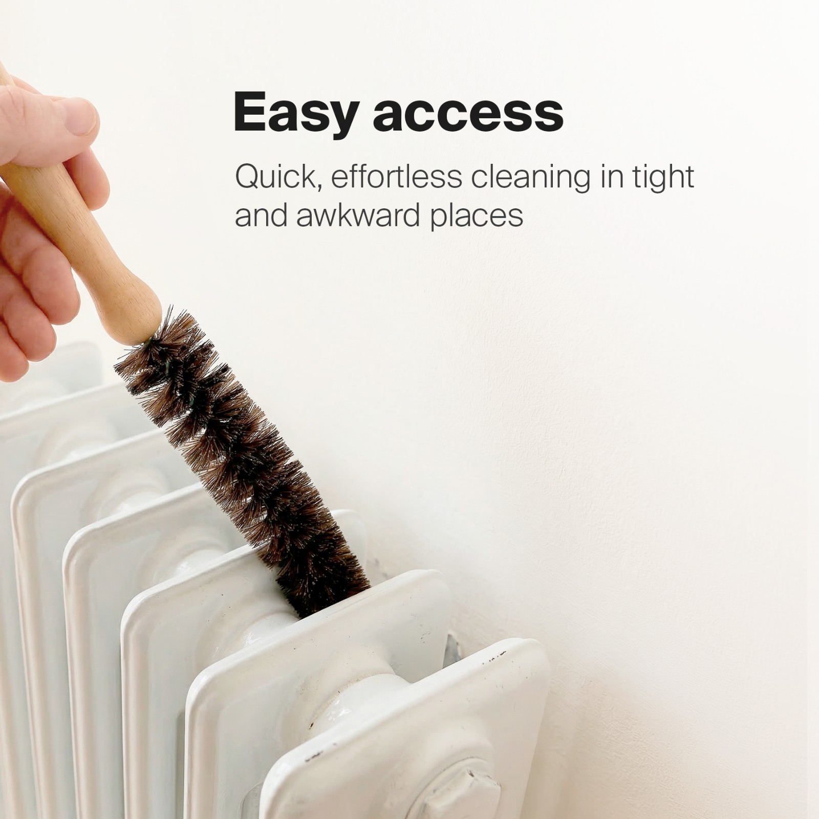 46″ Premium Flexible Medium-Stiff Horsehair Radiator, Coil and Vent Brush