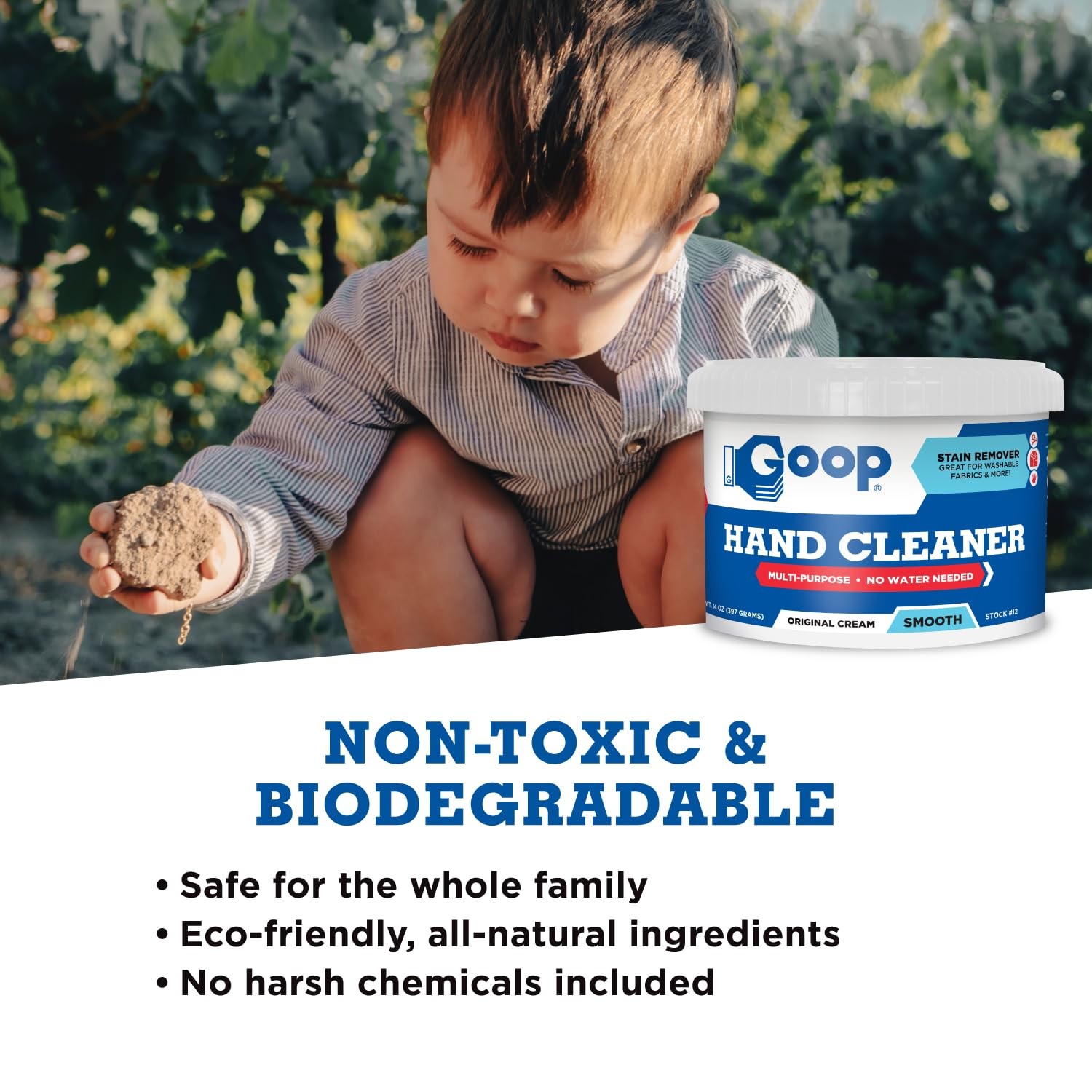 Multi-Purpose Waterless Hand Cleaner & Stain Remover – 14 oz (Pack of 2)