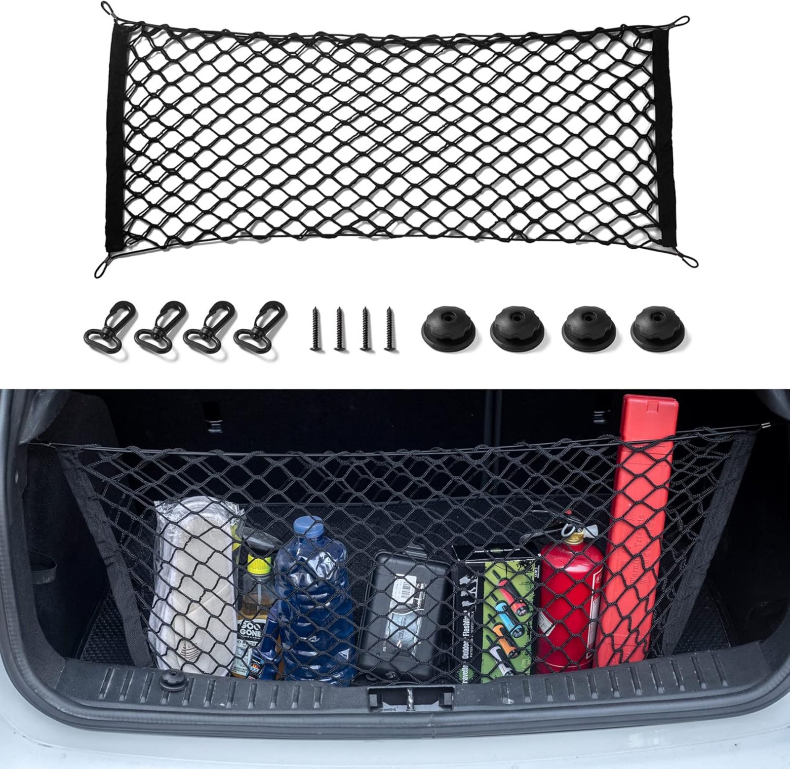 SUV Car Accessories Envelope Style Trunk Cargo Net Storage Organizer Universal