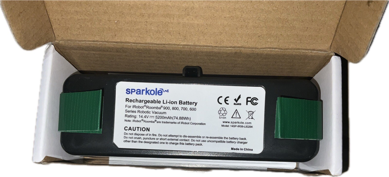 SPARKOLE 5200mAh Lithium Ion Replacement Battery iRobot Roomba 900, 800, 700- A