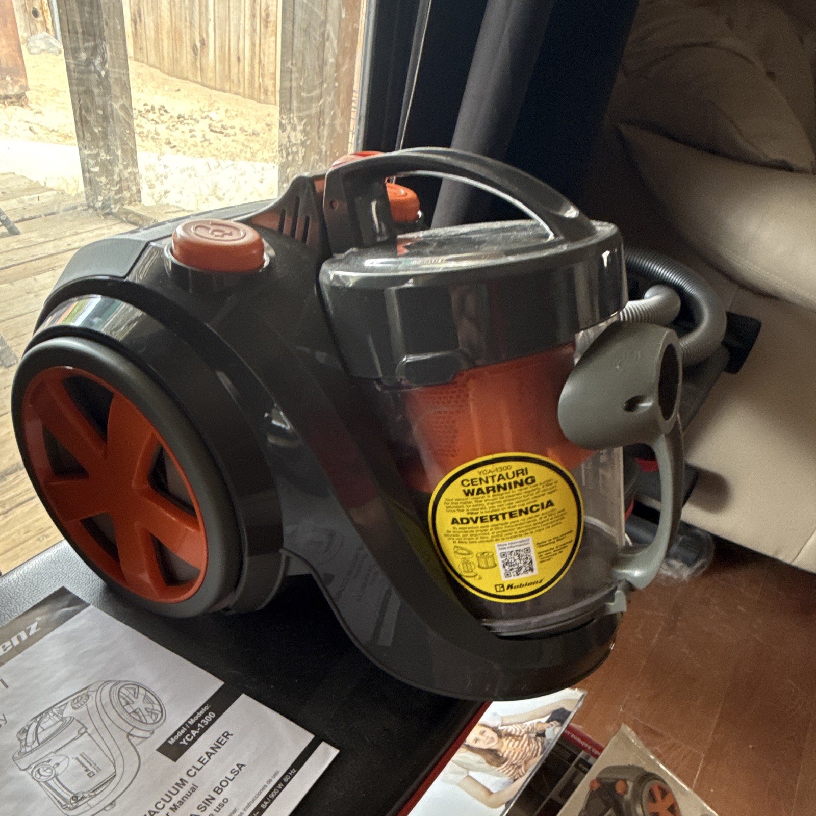 Koblenz Centauri Bagless Compact Canister Vacuum YCA-1300 w/ Hose & Nozzle