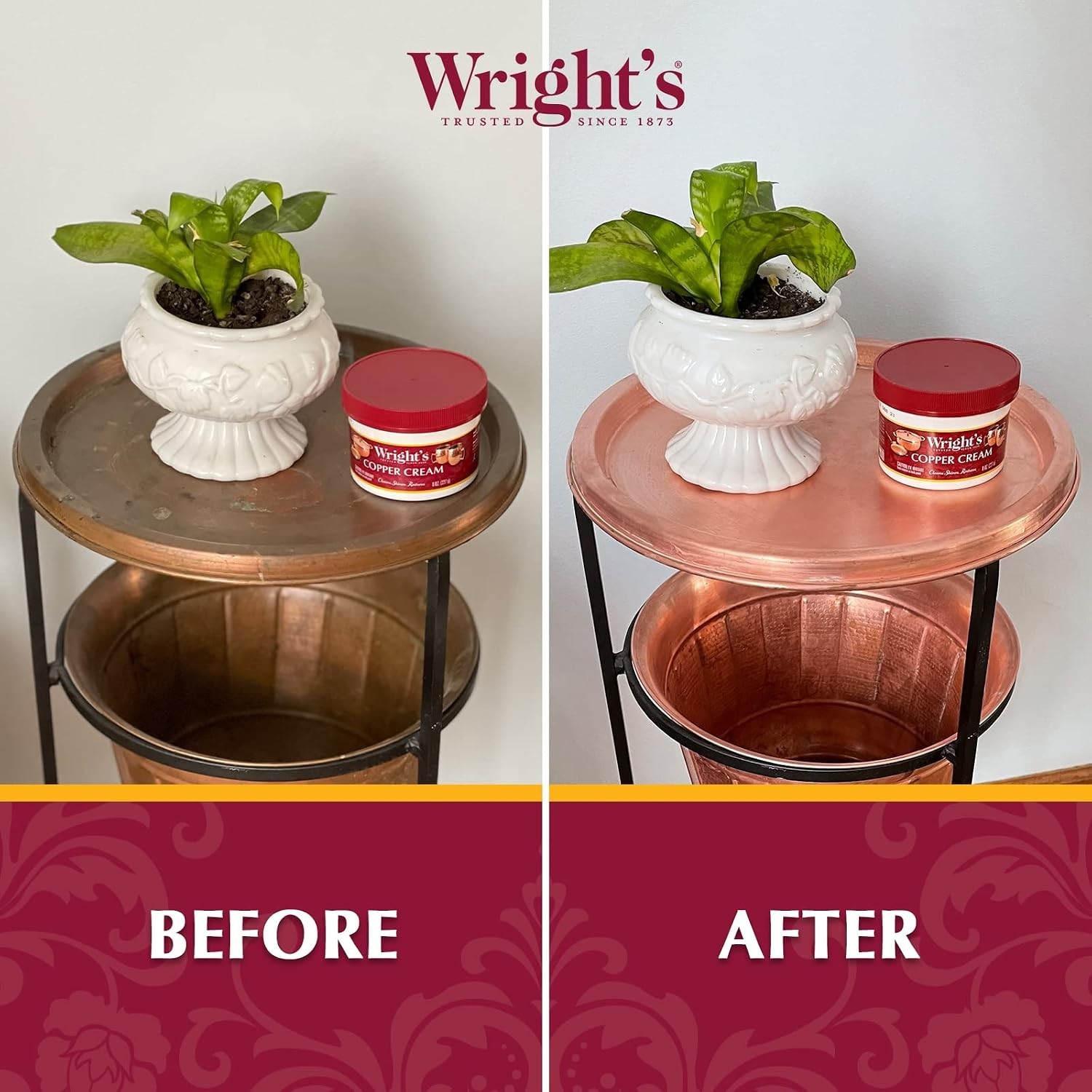 by Cream Copper and Brass Cleaner – Gently Cleans and Removes Tarnish without…