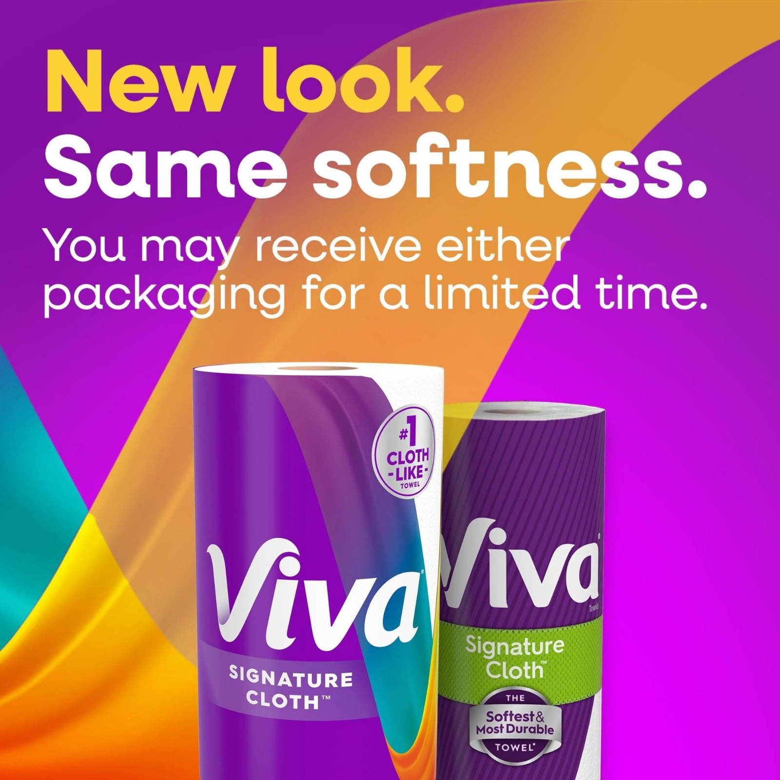 Viva Signature Cloth Paper Towels, 8 Triple Rolls, 129 Sheets per Roll