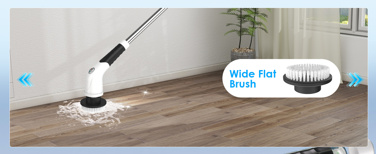 Electric Spin Scrubber, Cordless Cleaning Brush with 180 Min Runtime, 3-Speed, 7