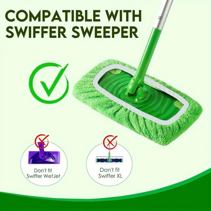 4 Pack Reusable Mop Pads Microfiber Cleaning Pads for Floor Mop