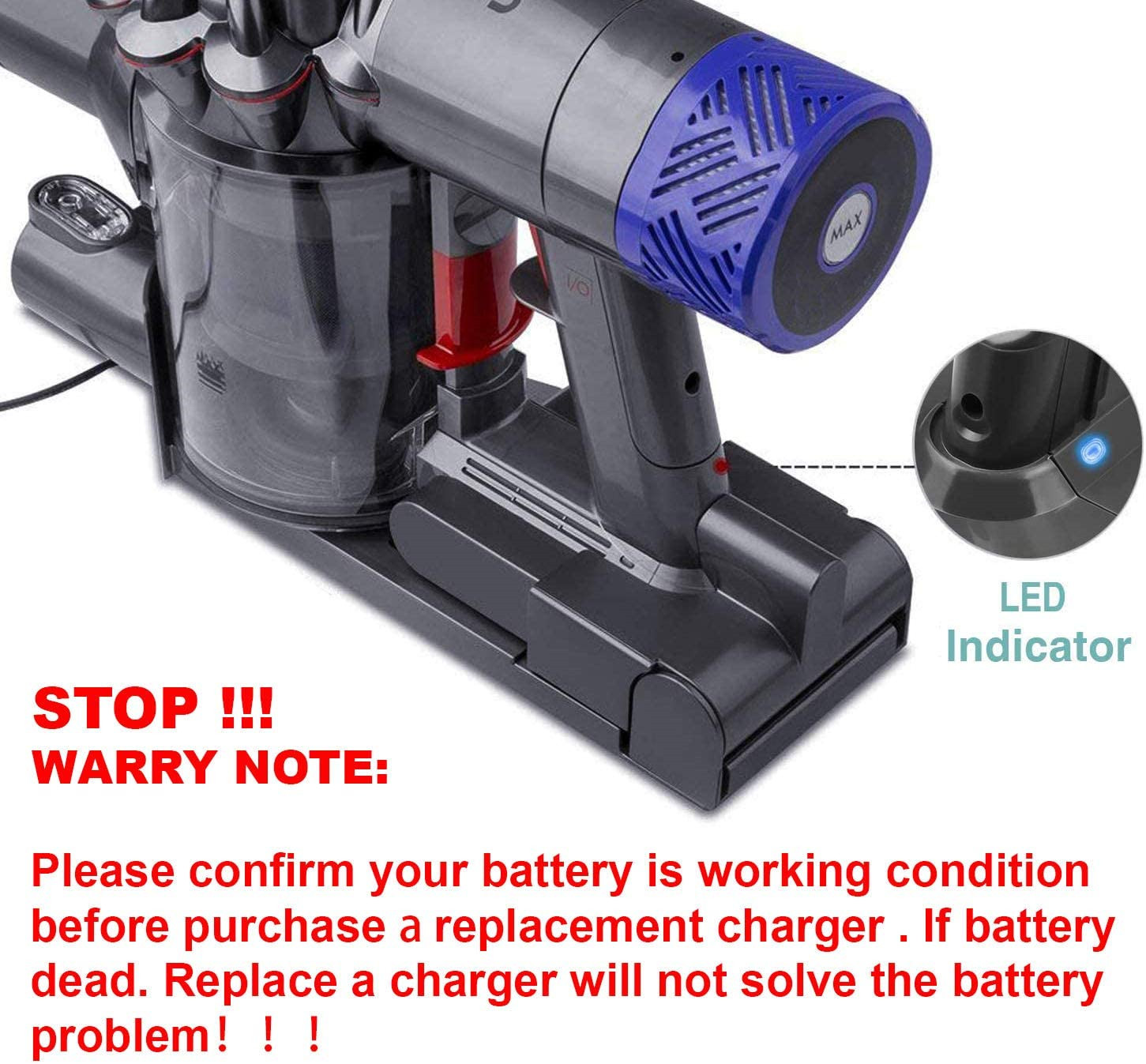 Charger For Dyson Cordless V6 V7 V8 Animal Absolute Power Adapter Battery Supply
