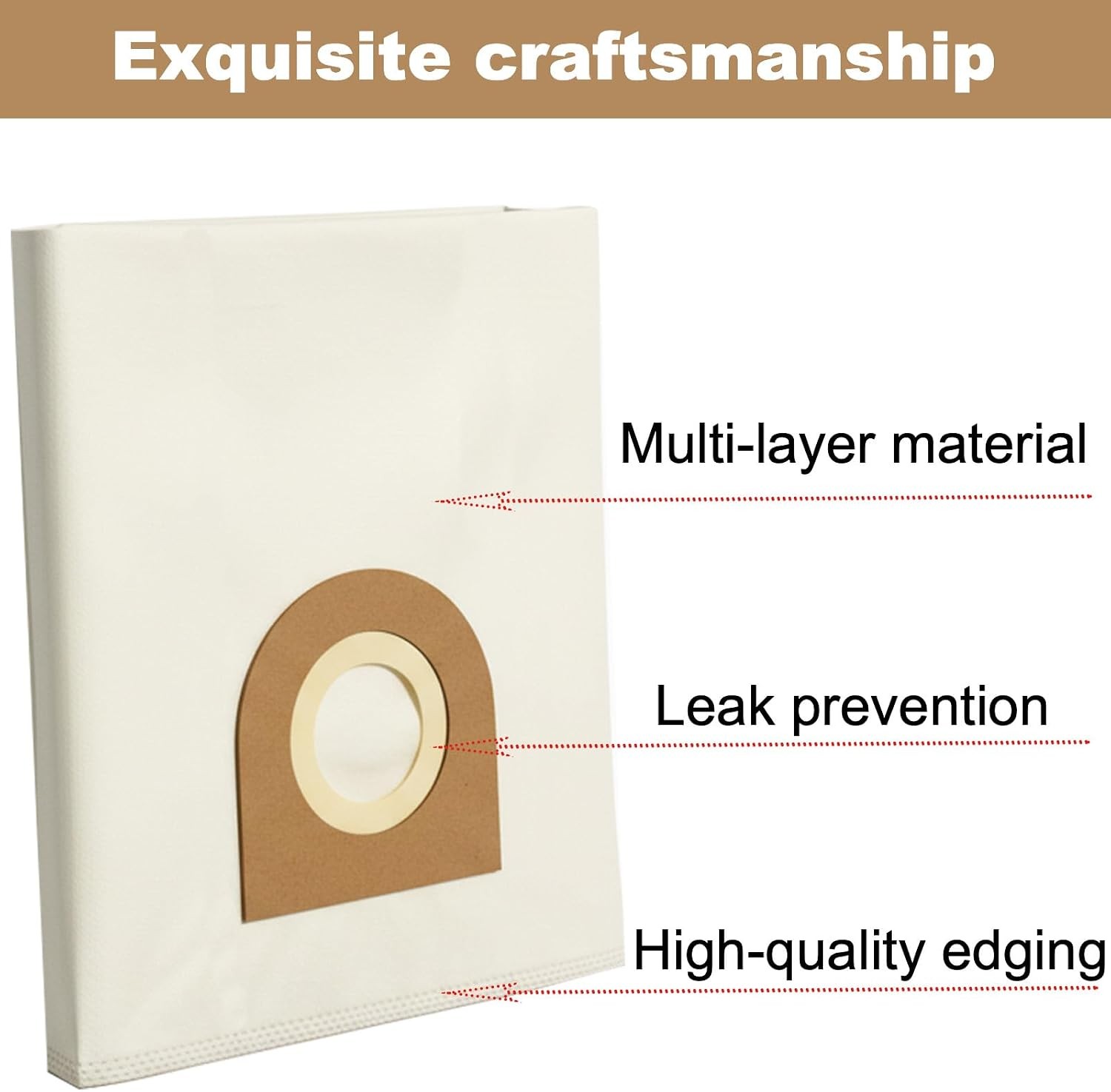 6PCS Replacement Dust Bags Compatible with Nilfisk Alto Aero 26 21 31 Attix 30