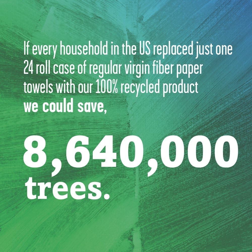 Seventh Generation Unbleached Paper Towels, 100% Recycled Paper, 6 Count