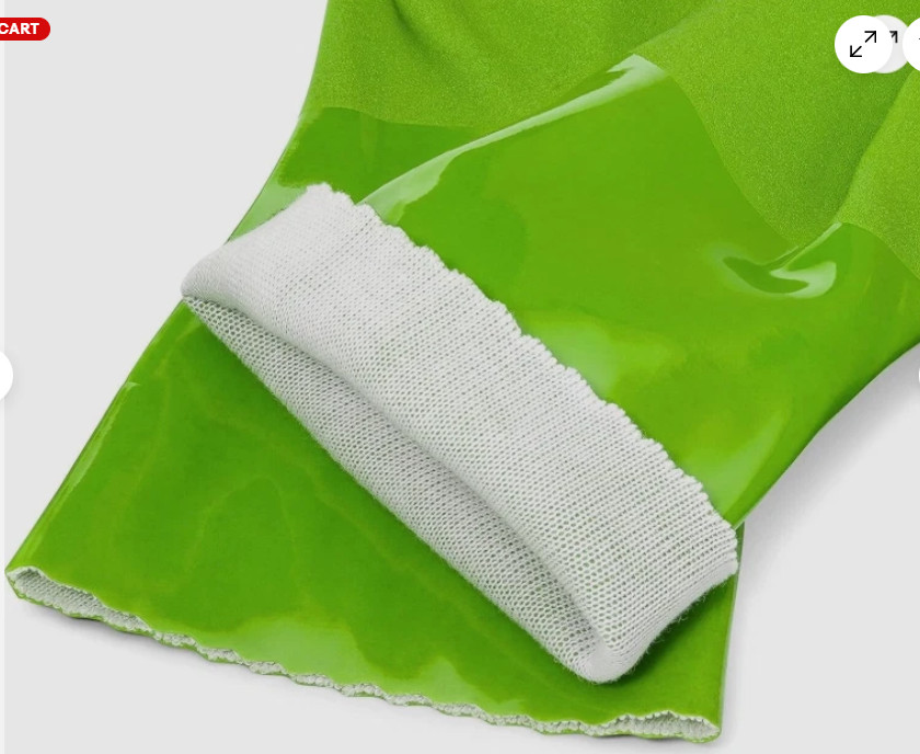 TRUE BLUES Small Lime Green Cleaning Gloves, 1 EA