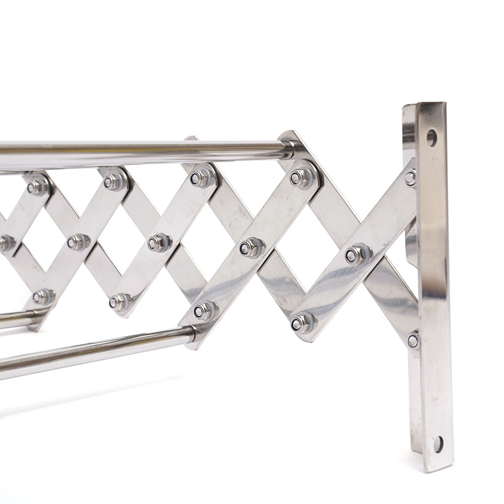 Wall-Mounted Clothes Drying Rack Stainless Steel Retractable Laundry Drying Rack