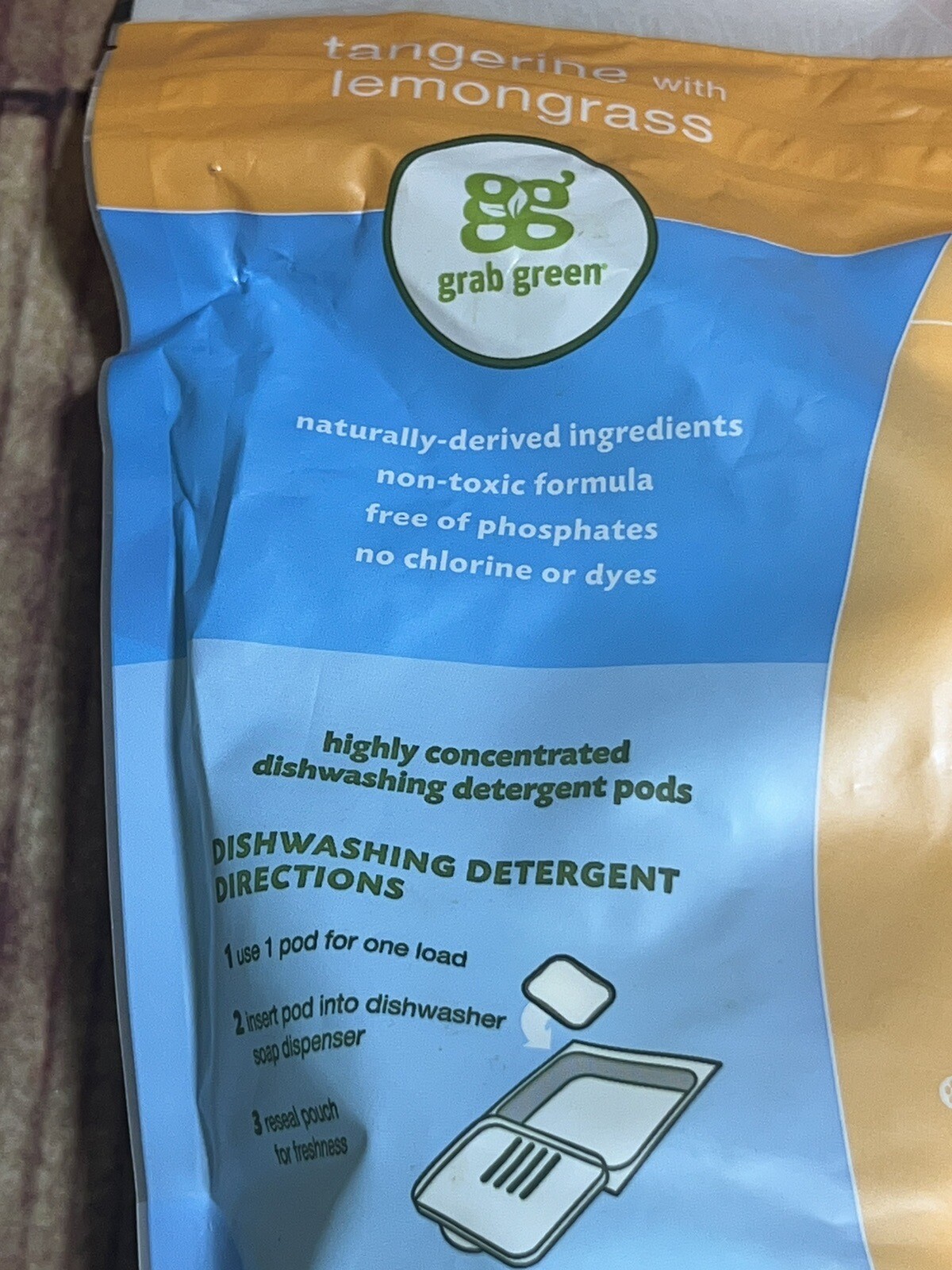 Automatic Dishwashing Detergent Pods, Tangerine with Lemongrass, 60 Loads, 2 lbs