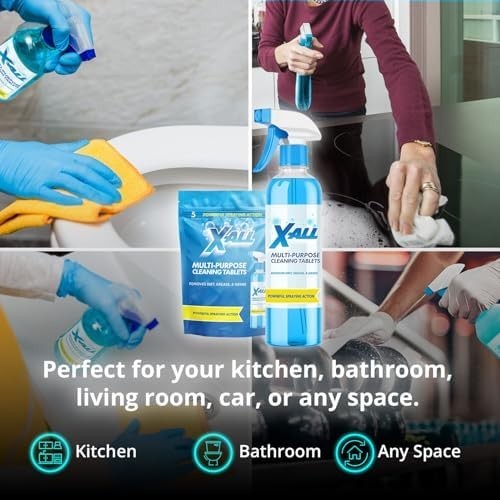 Multi-Purpose Cleaner – Spray Bottle and 5X Cleaning Tablets – Cleaner for Oven,
