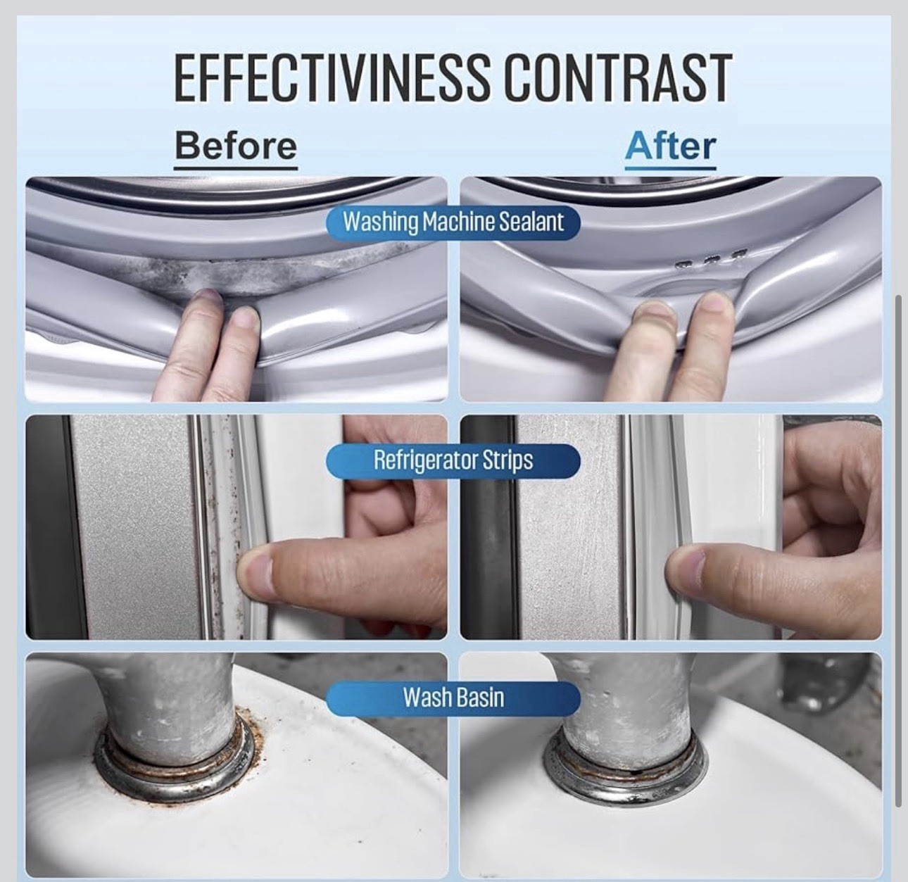 Home Cleaner Gel Effective Cleaner For Washing Machine Refrigerator Strips Grout