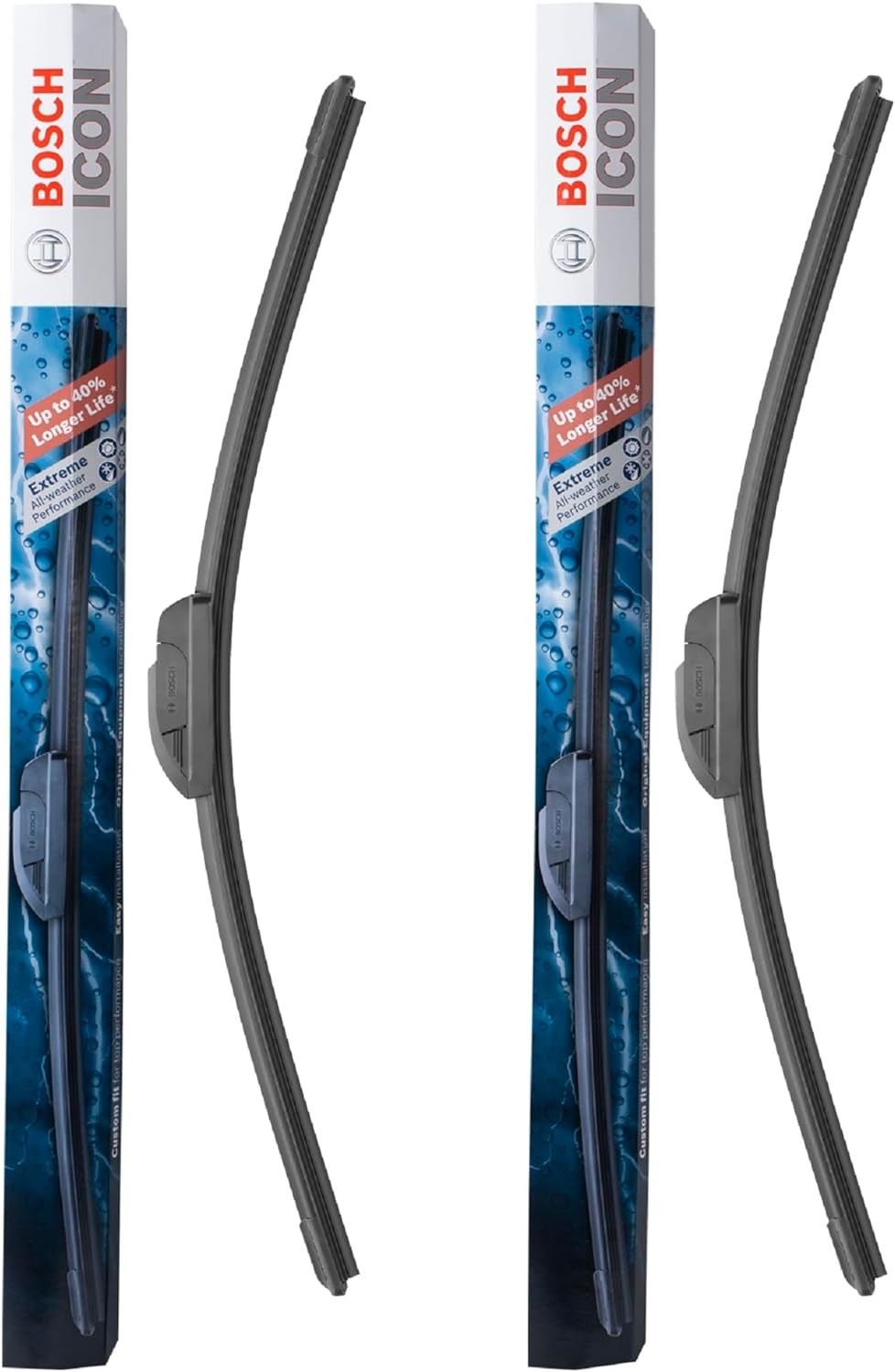 22A22B ICON Beam Wiper Blades – Driver and Passenger Side – Set of 2 Blade