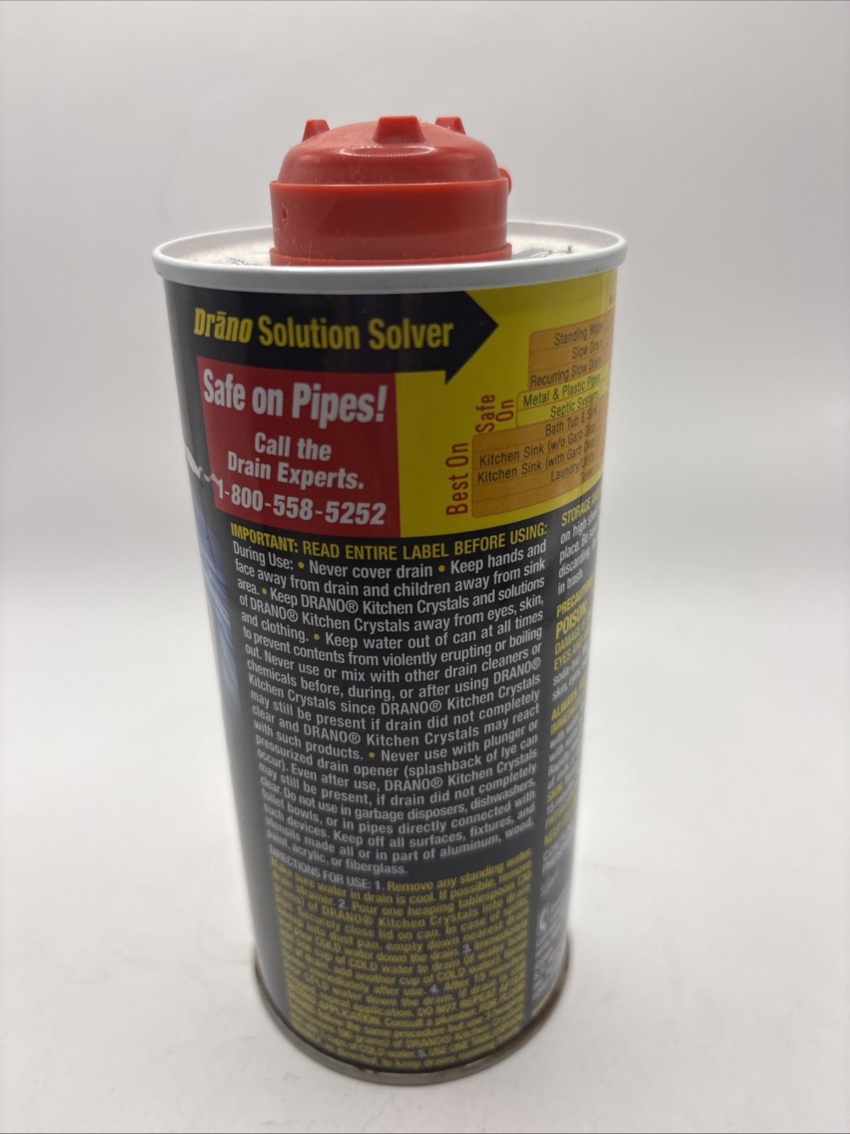 Vtg Drano Professional Strength Kitchen Crystals Clog Remover 18 Oz NEW 2004