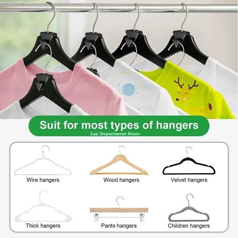 25 pcs Clothes Hanger Connector Hooks Closet Hangers Organizer Space Saving Clip