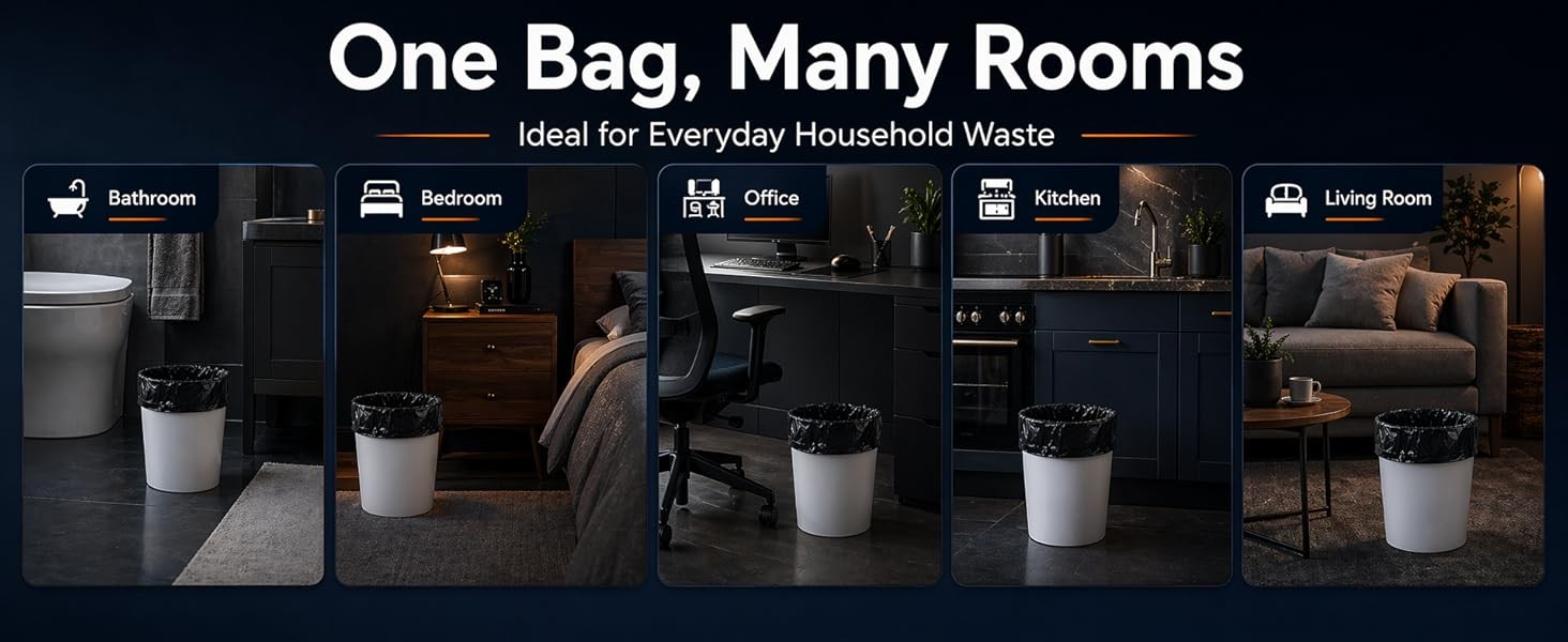 10 Gallon 200 Counts Extra Strong Trash Bags Tall Kitchen Garbage Bags by , 9