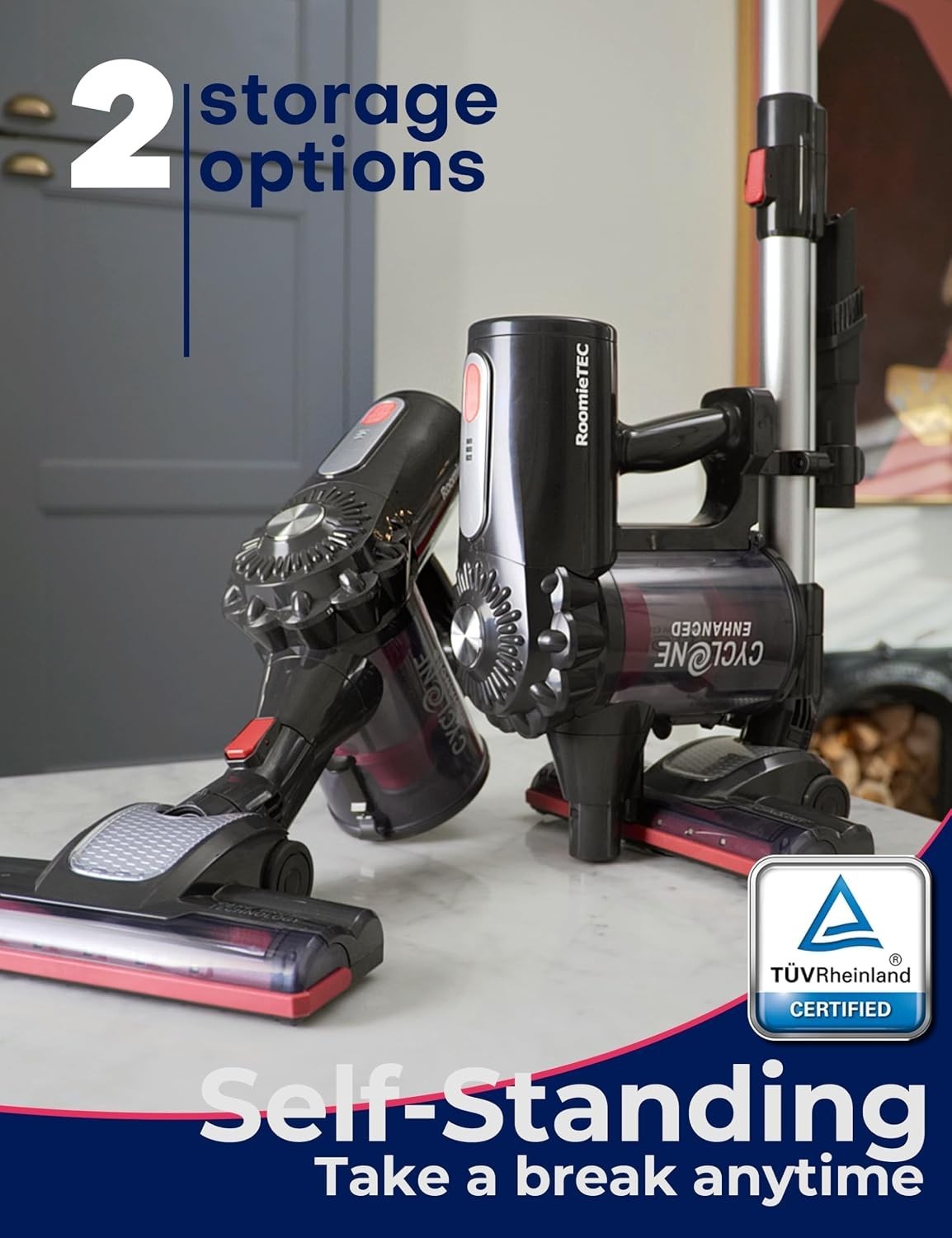 Effortless Cordless Stick Vacuum Cleaner – Up to 35 Min Runtime with HEPA Filter