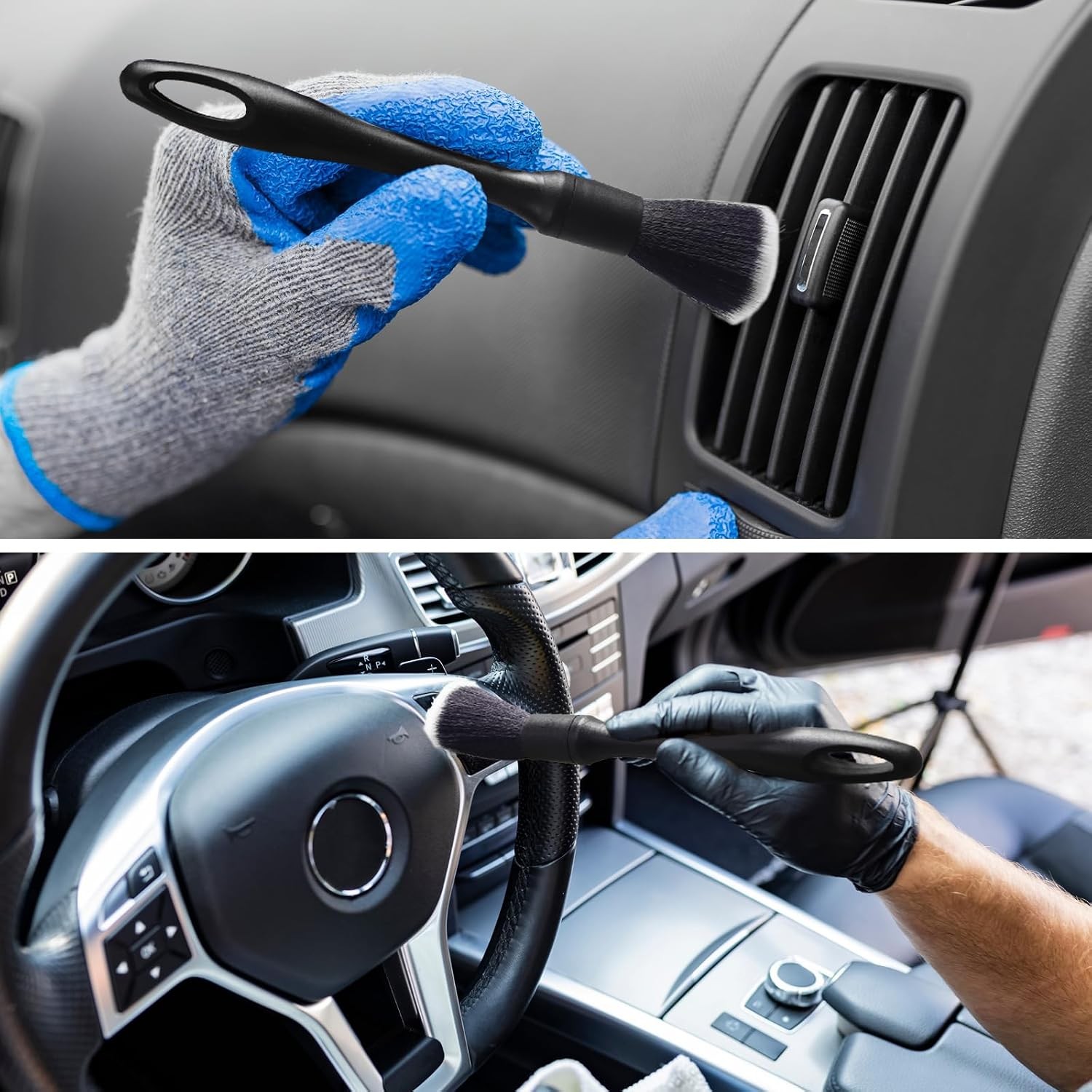3PCS Wheel Brush Kit for Cleaning Wheel and Tire, Wheel and Rim Brush, Car
